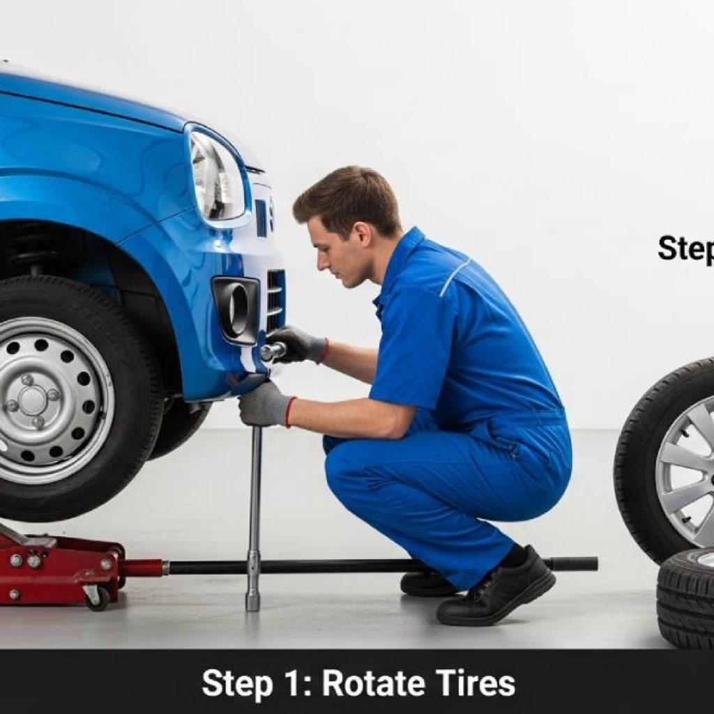 Best car tires Pakistan 2025 maintenance tips: tire rotation and pressure check on Suzuki Alto